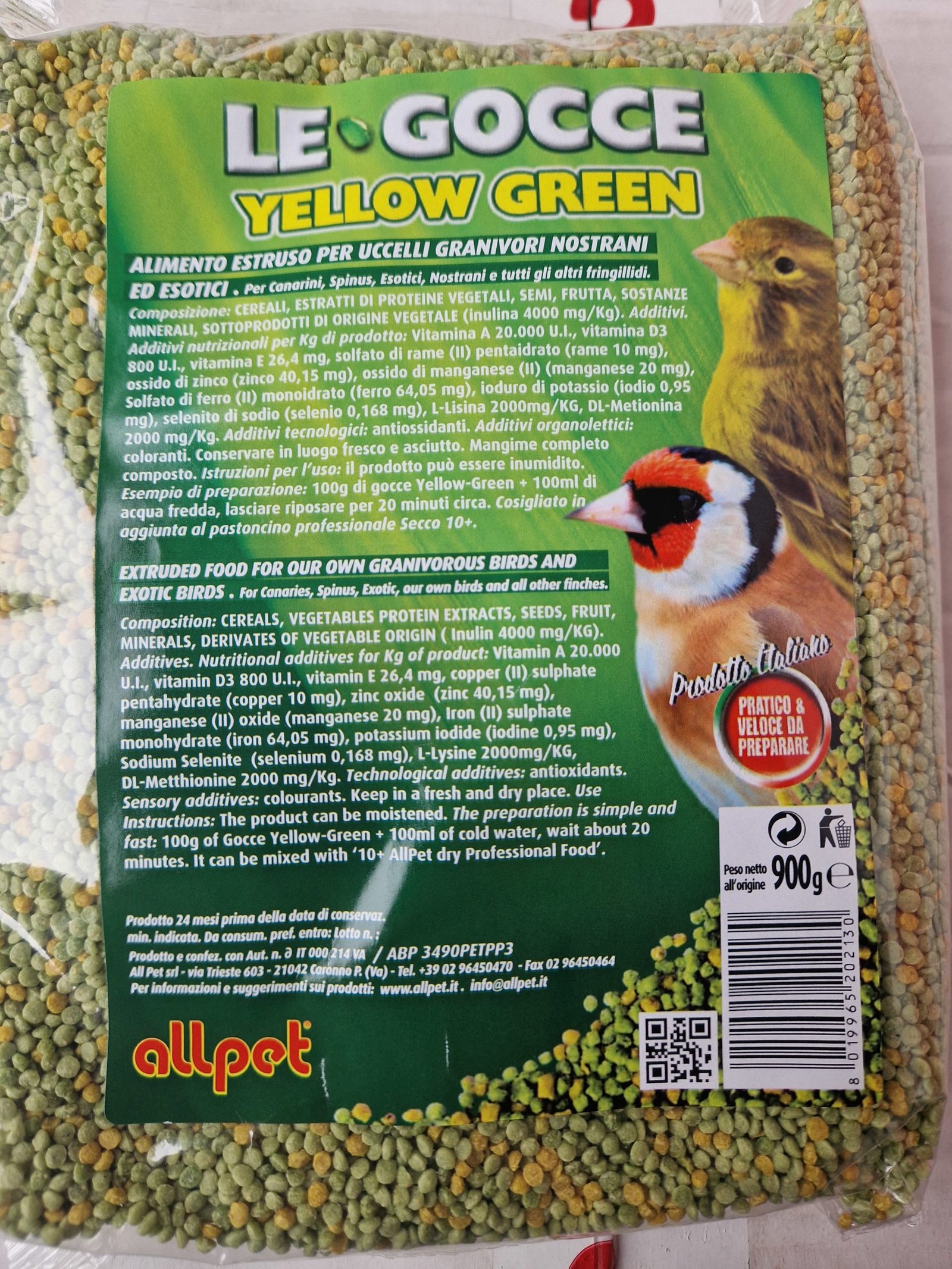 Allpet perle green/yellow 900grm